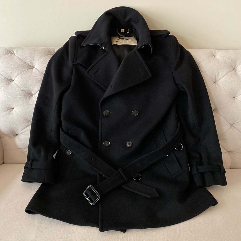 Burberry Kensington Wool Cashmere Trench Coat